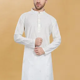 DIVISIVE Men Embroidered Thread Work Kurta-picture-23