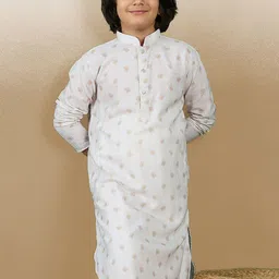 Sanwara Boys Geometric Embroidered Thread Work Kurta-42