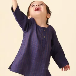 Fabindia Infants Boys Round Neck A-Line Kurta-picture-21
