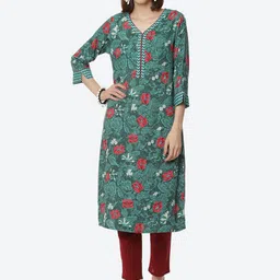 Rangriti Women Floral Printed Kurta-image-75