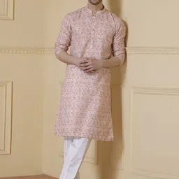 Satwaa Men Floral Printed Thread Work Kurta-image-28