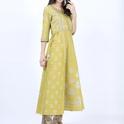 Vishudh Green Ethnic Motifs Printed Kurta-23