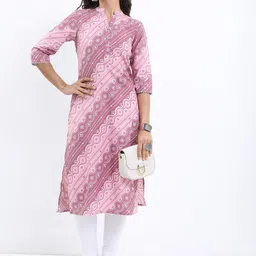 KETCH Women Mauve Printed Thread Work Kurta-image-41