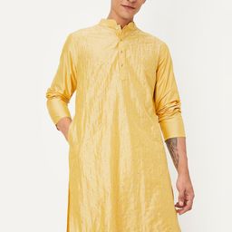 max Geometric Embroidered Sequinned Mandarin Collar Straight Kurta-image-16