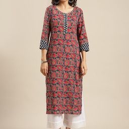 KALINI Floral Printed Cotton Kurta-image-42