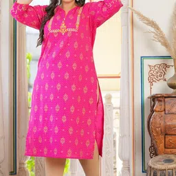 KALINI Plus Size Ethnic Motifs Printed Kurta-24