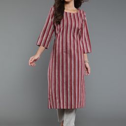 antaran Striped Straight Pure Cotton Kurta-picture-24