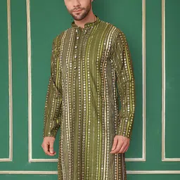 Jompers  Striped Thread Work Straight Kurta-picture-45