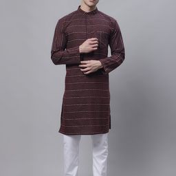 Aarsha Mandarin Collar Cotton Kurta-image-11