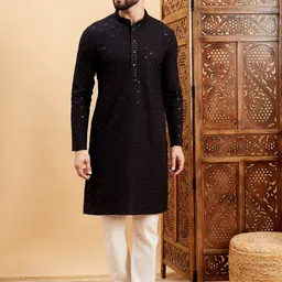HERE&NOW Ethnic Motifs Thread Work Kurta-picture-18