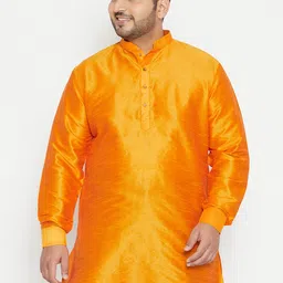 VASTRAMAY Men Orange Pathani Kurta-picture-28