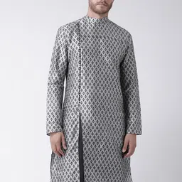 DEYANN Ethnic Motifs Printed Band Collar Straight Kurta-picture-33