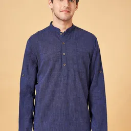 indus route by Pantaloons Mandarin Collar Cotton Kurta-image-51