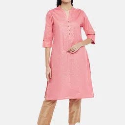 RANGMANCH BY PANTALOONS Women Pink Ethnic Motifs Printed Kurta-image-65