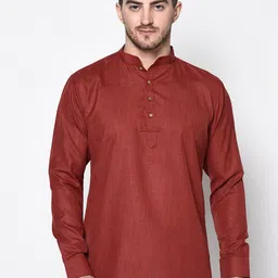 TABARD Men Mandarin Collar Cotton Kurta-image-39
