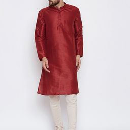 even Band Collar Straight Kurta-image-65