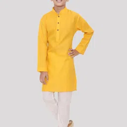 SHIWAM ETHNIX Boys Mandarin Collar Straight Kurta-11