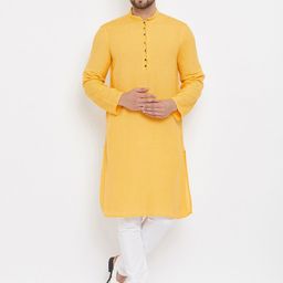 even Mandarin Collar Straight Pure Cotton Kurta-image-86