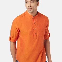 indus route by Pantaloons Men Mandarin Collar Cotton Kurta-52