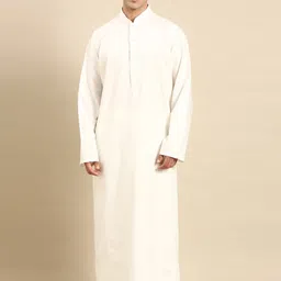 TheEthnic.Co Mandarin Collar Cotton A-Line Ankle Length Kurta-picture-26