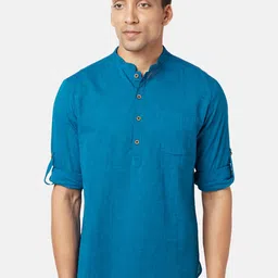indus route by Pantaloons Men Blue Kurta-picture-56