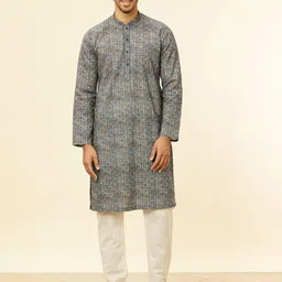 Manyavar Ethnic Motifs Woven Design Straight Kurta-image-34