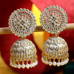 Anouk Dome Shaped Jhumkas Earrings-image-87