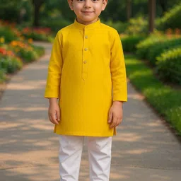 Qtsy Boys Solid Cotton Kurta with Pyjama-30