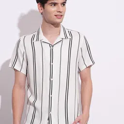 Being Human Men Classic Opaque Striped Casual Shirt-picture-21
