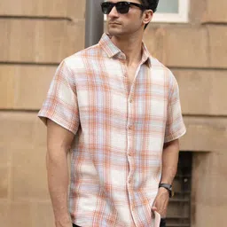 Powerlook Men Structured Checks Shirt ss25-picture-15
