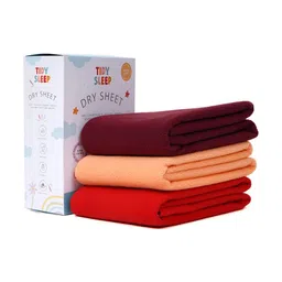 TIDY SLEEP Red 3 Pieces Cotton Waterproof & Breathable Mattress Protectors-picture-14
