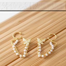 Vembley Gold-Plated Pearls Alloy Ear Cuff-picture-40
