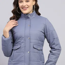 Monte Carlo Women Mock Collar Solid Casual Padded Jacket-image-50