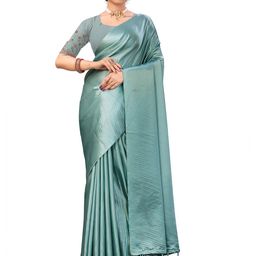 Kandora Crushed Satin Saree-image-51