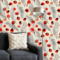 ArtzFolio Printed UV-Resistant Anti-Bacterial Watercolor Floral PatternPeel & Stick Wallpaper-image-7