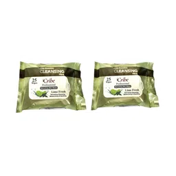 CRIBE Set Of 4 Rose & Lime Wet Cleansing Wipes With Vitamin C - 25 Wipes Each-27