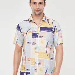 PRIME PORTER Men Slim Fit Opaque Printed Casual Shirt-image-28