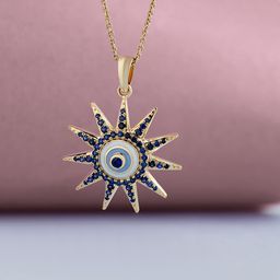 Mia by Tanishq 14KT Gold Evil Eye Diamond-Pendant With Chain- 3.049 g-image-43