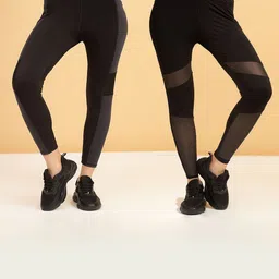 KRONMENINEN Pack Of 2 Skinny Fit Ankle-Length Yoga Black Tights-55