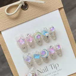 StyleCast x Revolte Set Of 10 Nail Extension - Transparent-13