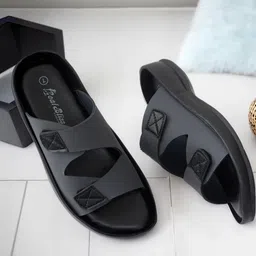 REAL BLISS FOOTWEAR Men Grey Synthetic Flip Flops-image-95
