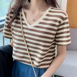 KPOP Women Striped Top-picture-27