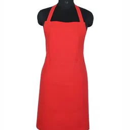 House This Baker's Red Cotton Breathable Front Pocket Adjustable Tie Back Strap Apron-picture-12