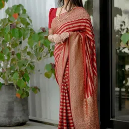 bigben textile Woven Design Zari Silk Blend Banarasi Saree-picture-47