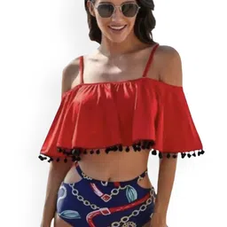 ANGEL CROSHET Printed Swim Bikini Set-image-42