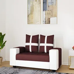 Torque Brown Fabric 2 Seater Sofa Set-image-70