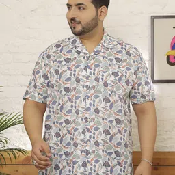 bigbanana Men Plus Size Printed Casual Shirt-image-98