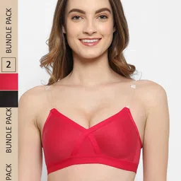 Floret Pack Of 2 Non Padded Non Wired High Support Minimizer Bra-image-6