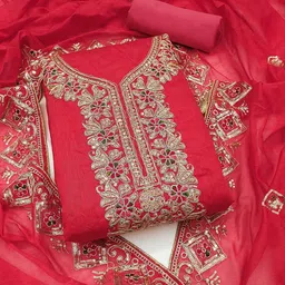 LeeliPeeri Designer Embroidered Unstitched Dress Material-image-72