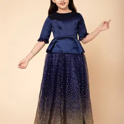 PICCOLO Girls Ready to Wear Net Lehenga & Blouse-image-60